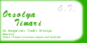 orsolya timari business card